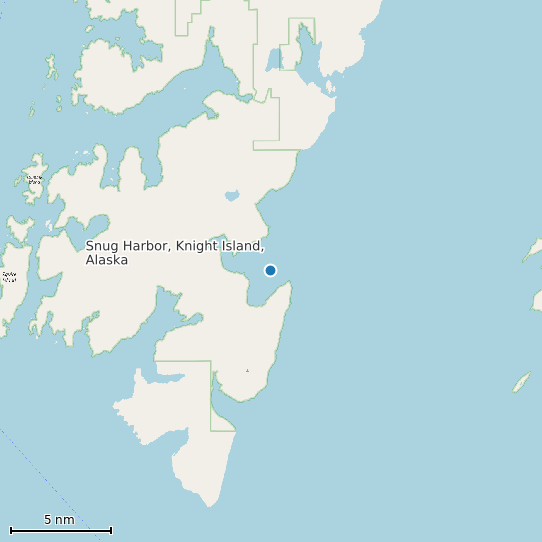 Map of Snug Harbor, Knight Island, Alaska Tide Prediction Station