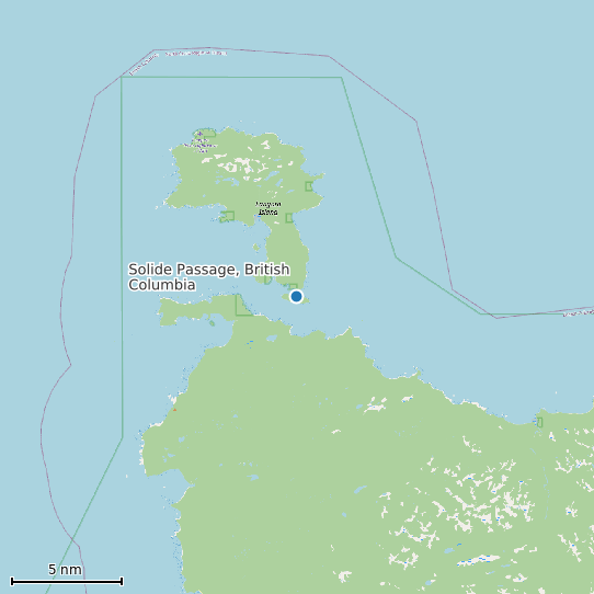 Map of Solide Passage, British Columbia Tide Prediction Station