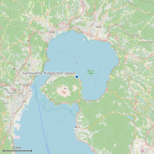 Map of Sonoyama, Kagosima, Japan Tide Prediction Station