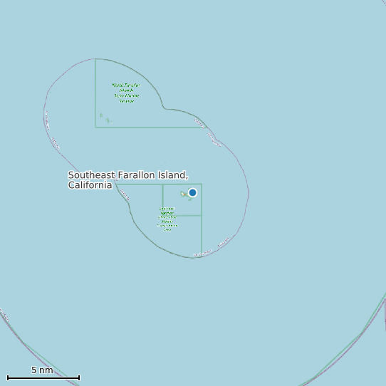 Map of Southeast Farallon Island, California Tide Prediction Station