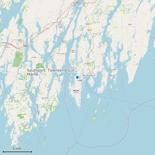 Map of Southport, Townsend Gut, Maine Tide Prediction Station