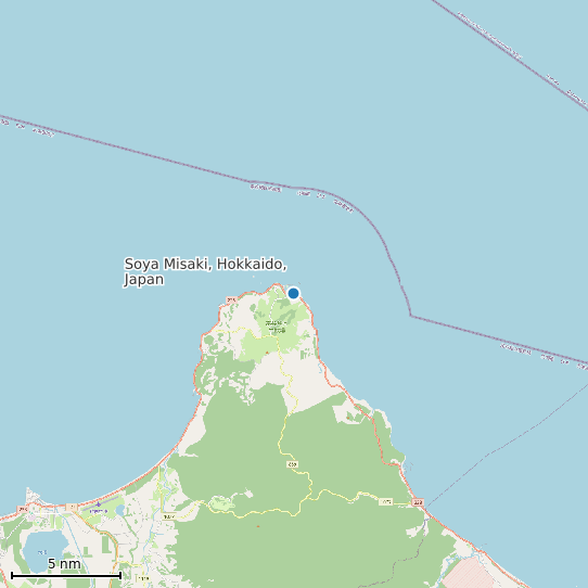 Map of Soya Misaki, Hokkaido, Japan Tide Prediction Station