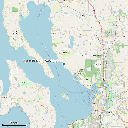 Map of Spee-Bi-Dah, Washington Tide Prediction Station