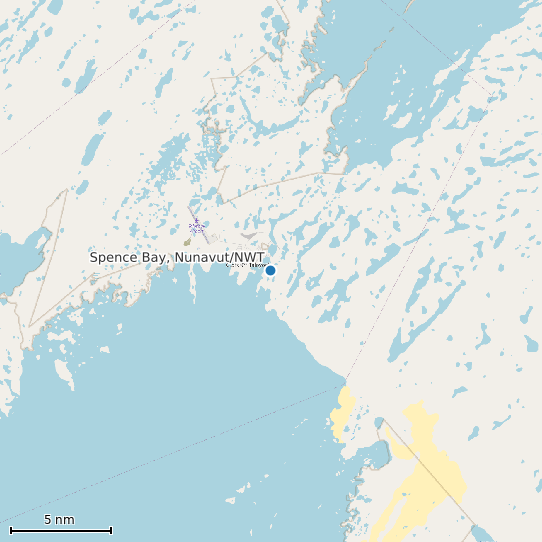 Map of Spence Bay, Nunavut/NWT Tide Prediction Station