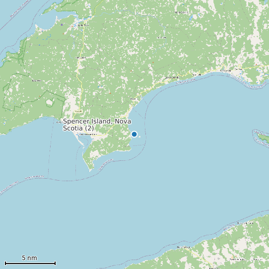 Map of Spencer Island, Nova Scotia (2) Tide Prediction Station
