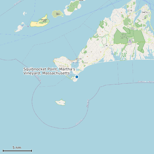 Map of Squibnocket Point, Martha's Vineyard, Massachusetts Tide Prediction Station