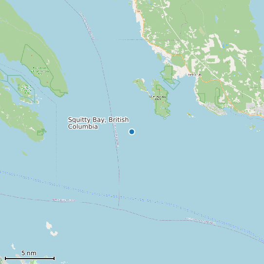Map of Squitty Bay, British Columbia Tide Prediction Station