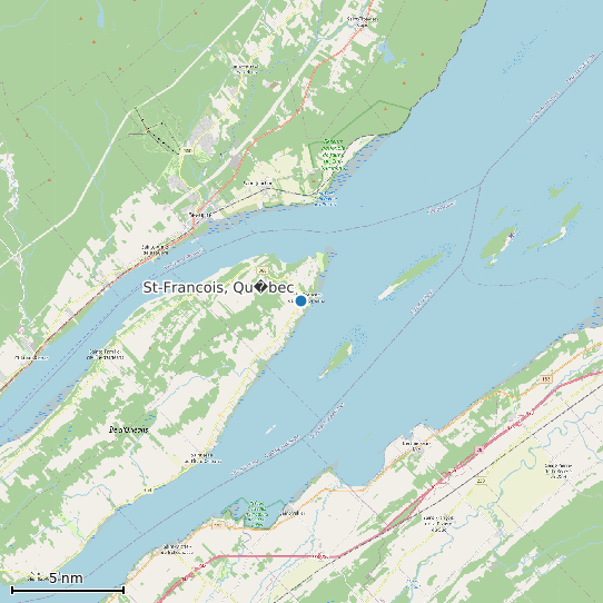 Map of St-Francois, Qu�bec Tide Prediction Station