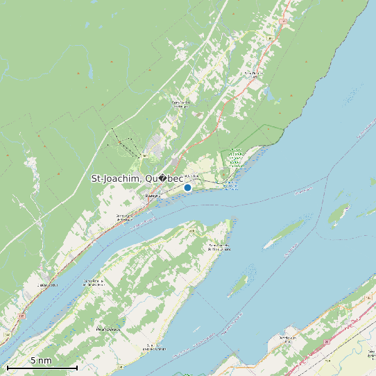 Map of St-Joachim, Qu�bec Tide Prediction Station