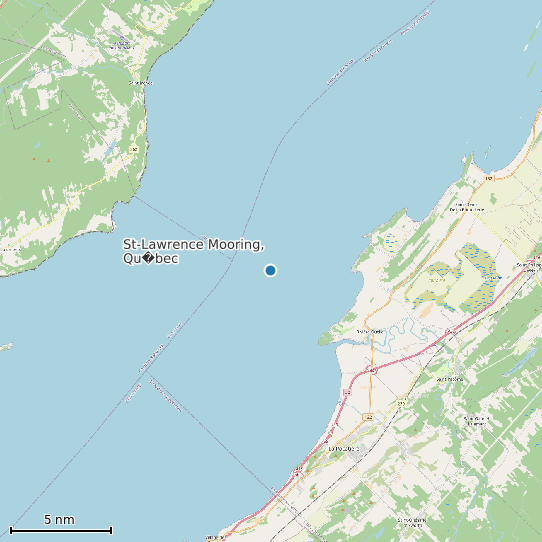 Map of St-Lawrence Mooring, Qu�bec Tide Prediction Station