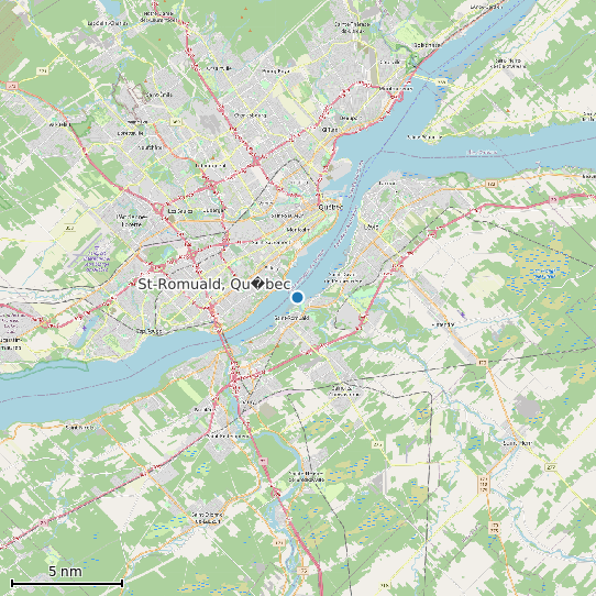 Map of St-Romuald, Qu�bec Tide Prediction Station
