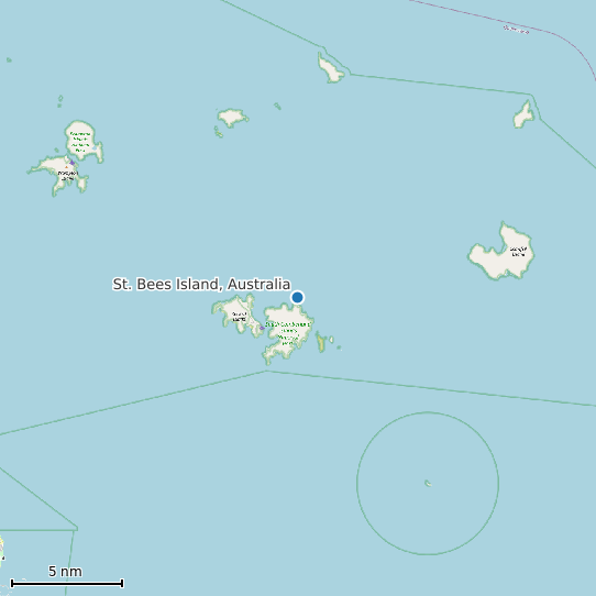 Map of St. Bees Island, Australia Tide Prediction Station